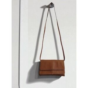 HOBO INTERNATIONAL Slim Crossbody Organizer Bag Brown‎ Lether Handbag